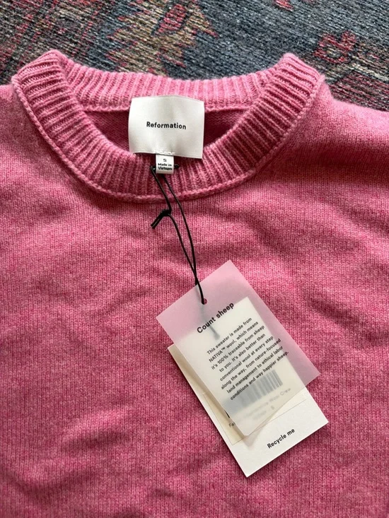 Reformation Fabian Regenerative Wool Crew Sweater - Picture 3 of 3